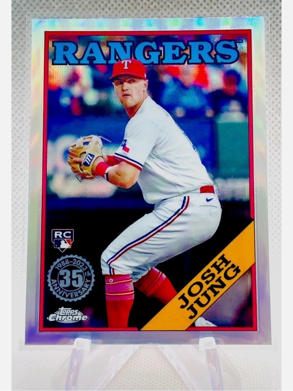 Texas Rangers Josh Jung 2023 TOPPS Chrome Update 88CU-16 Rookie MLB Trading Card